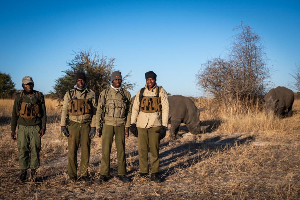 Anti-poaching guarding the white rhino